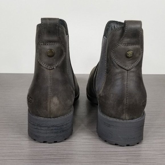 UGG Bonham Waterproof Chelsea Boot, Brown Leather, Womens Size 5.5 M / 36.5 - Picture 5 of 12